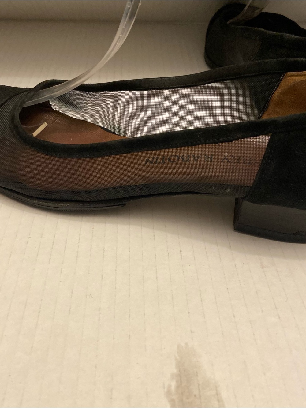 Thierry Rabotin Black Leather Suede And Mesh Low Profile Slip On Shoes - Picture 5 of 10